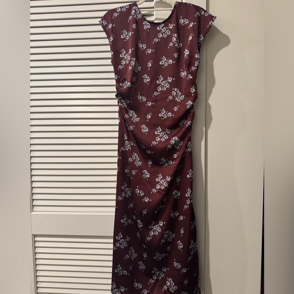 Floral Burgundy Dress